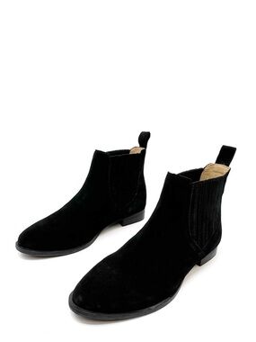 NEW Jack Rogers Pippa Suede Chelsea Boots Black Size 8 Ankle Bootie New